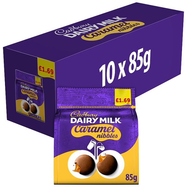 Cadbury Dairy Milk Caramel Nibbles Chocolate 85g Case of