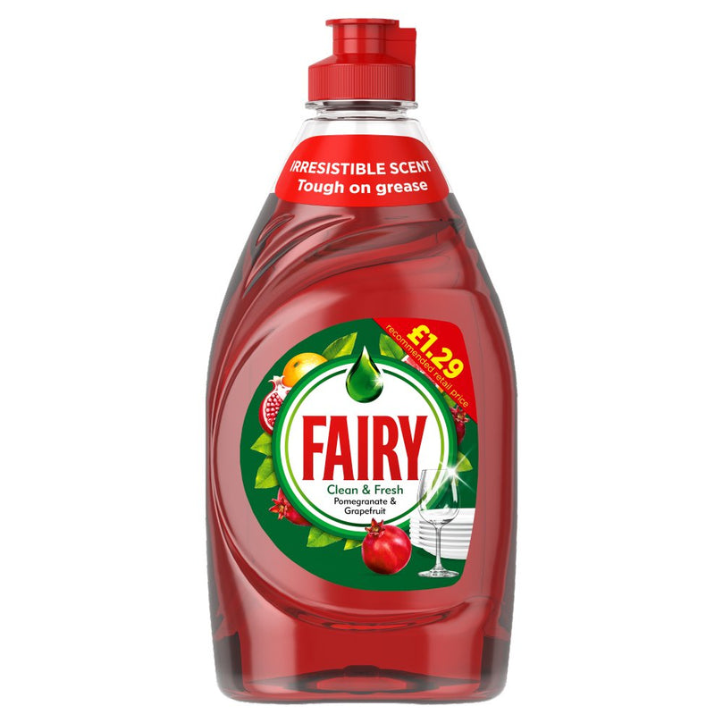 Fairy Clean & Fresh Washing Up Liquid Pomegranate & Grapefruit PMP 320ML [PM £1.29 ], Case of 10 Procter & Gamble