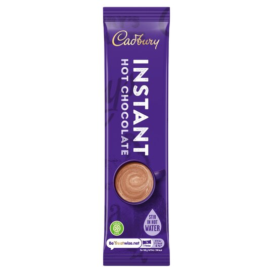 Cadbury Instant Hot Chocolate Sachets 30 x 28g (840g), Case of 30 Cadbury