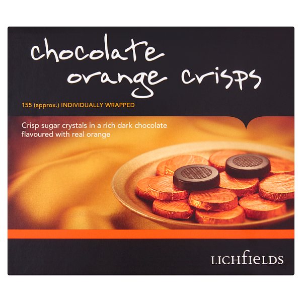 Lichfields Chocolate Orange Crisps 1kg, Case of 8 Lichfields