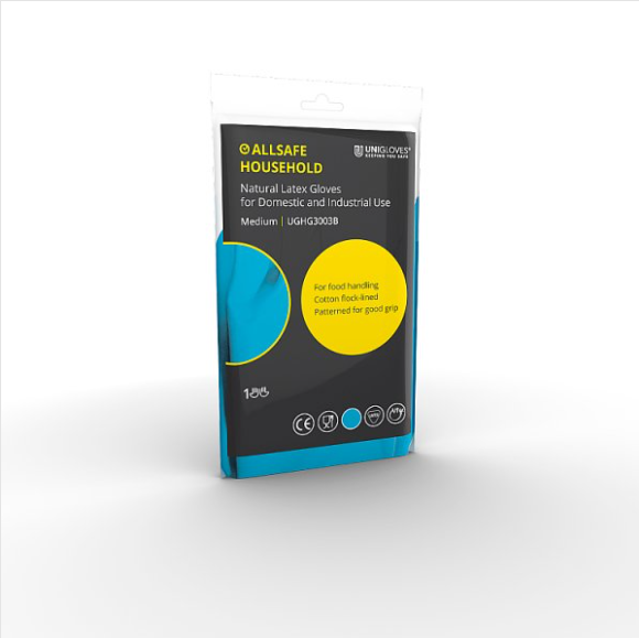 ALLSAFE HOUSEHOLD (Blue) - Case of 12 UniGloves