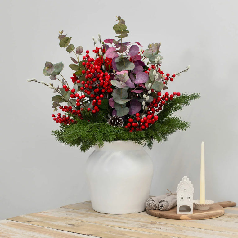 Artificial Winter Bouquet in Vase