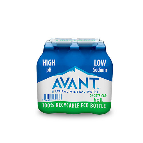 Avant Natural Mineral Water Sportscap 1Ltr × 6 × 1