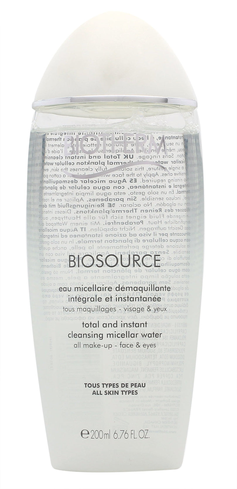 Biotherm Biosource Eau Micellaire Demaquillante Total and Instant Cleansing Micellar Water 200ml Biotherm