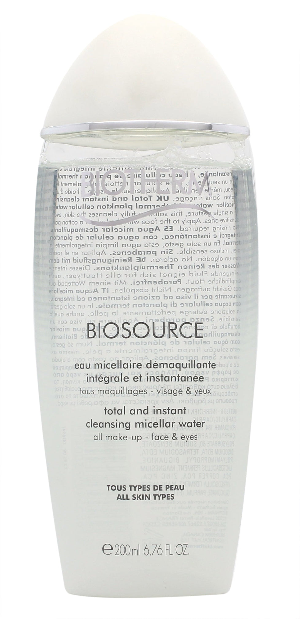 Biotherm Biosource Eau Micellaire Demaquillante Total and Instant Cleansing Micellar Water 200ml Biotherm