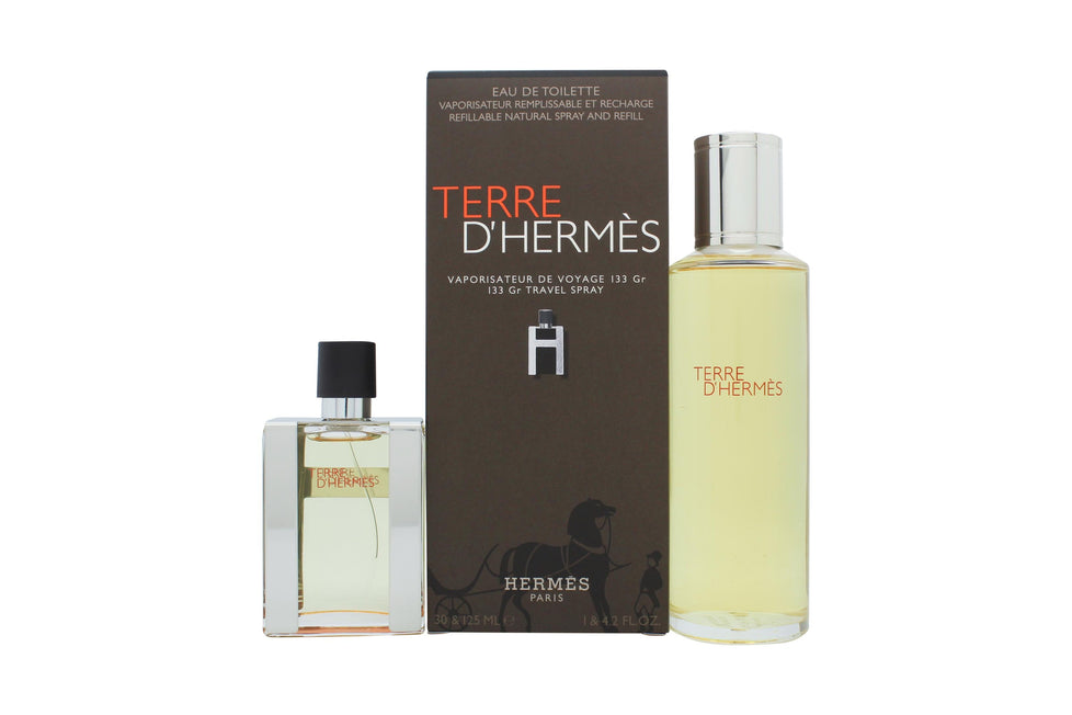 Hermès Terre d'Hermès Presentbox 30ml EDT Återfyllbar + 125ml EDT Påfyllnad Hermès
