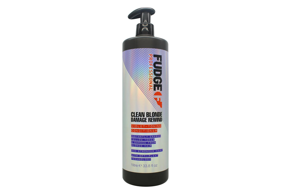 Fudge Clean Blonde Damage Rewind Violet Toning Conditioner 1000ml Fudge