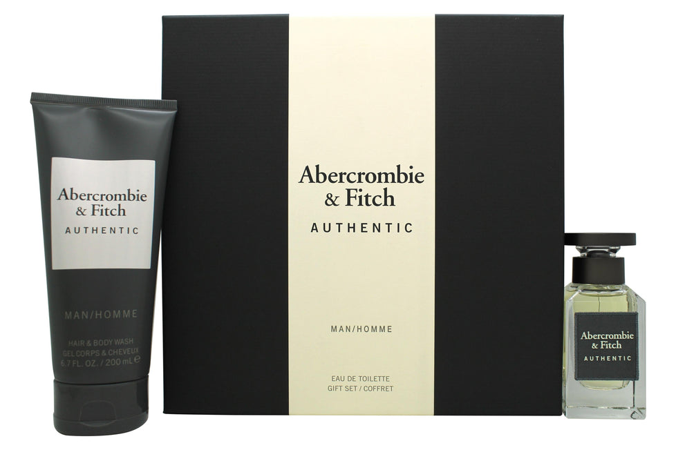 Abercrombie & Fitch Authentic Man Presentset 50ml EDT + 200ml Hår & Body Tvätt Abercrombie & Fitch