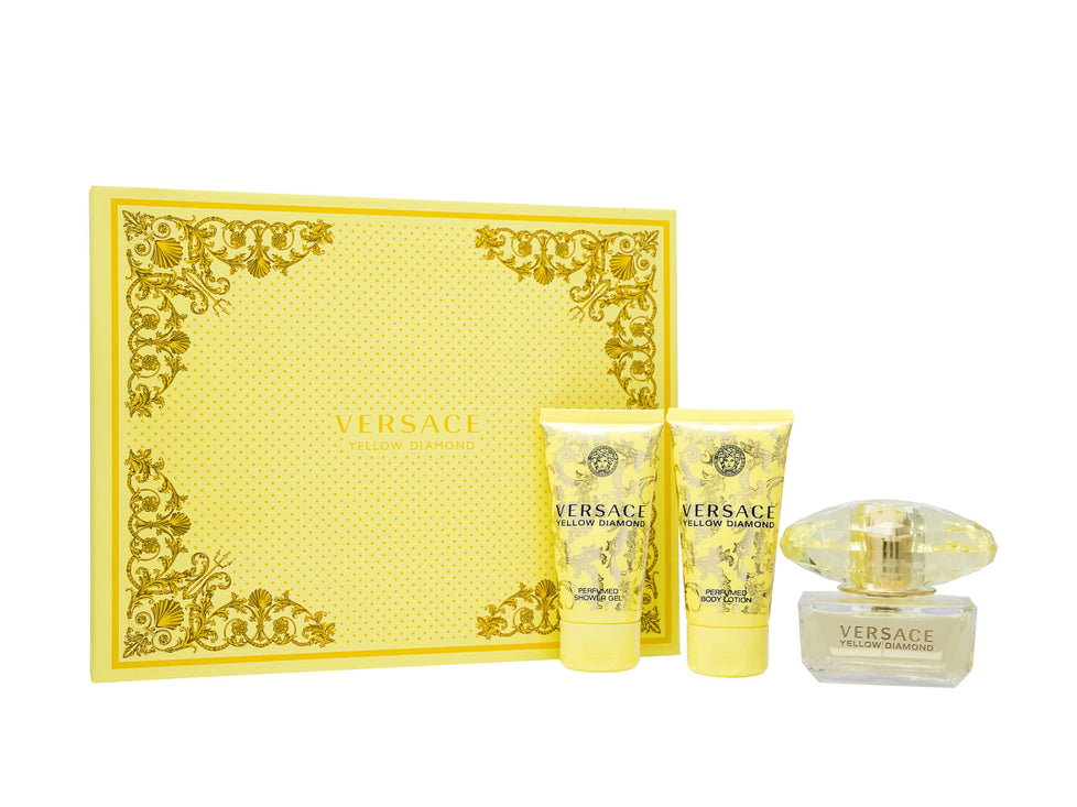 Versace Yellow Diamond 50ml EDT + 50ml Shower Gel + 50ml Body Lotion Versace