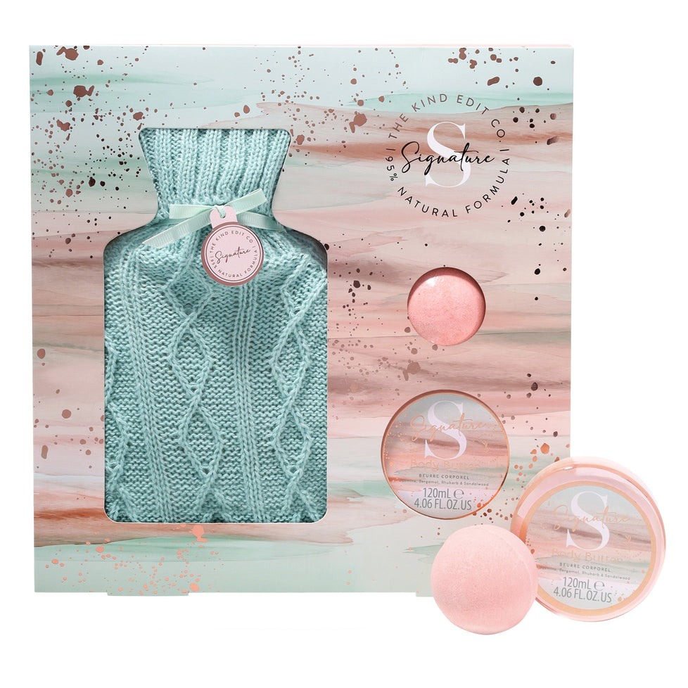 The Kind Edit Co. Signature Gift Set Hot Water Bottle + 120ml Body Butter The Kind Edit Co.