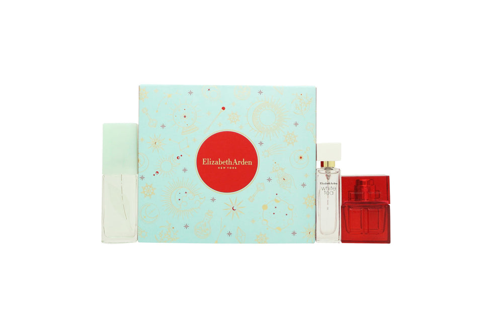 Elizabeth Arden Holiday Fragrance Gift Set 10ml Red Door EDT + 10ml White Tea EDT + 15ml Green Tea Scent Spray Elizabeth Arden