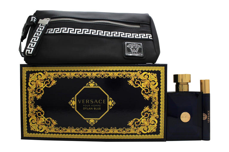Versace Pour Homme Dylan Blue Presentset 100ml EDT + 10ml EDT + Toiletry Bag Versace