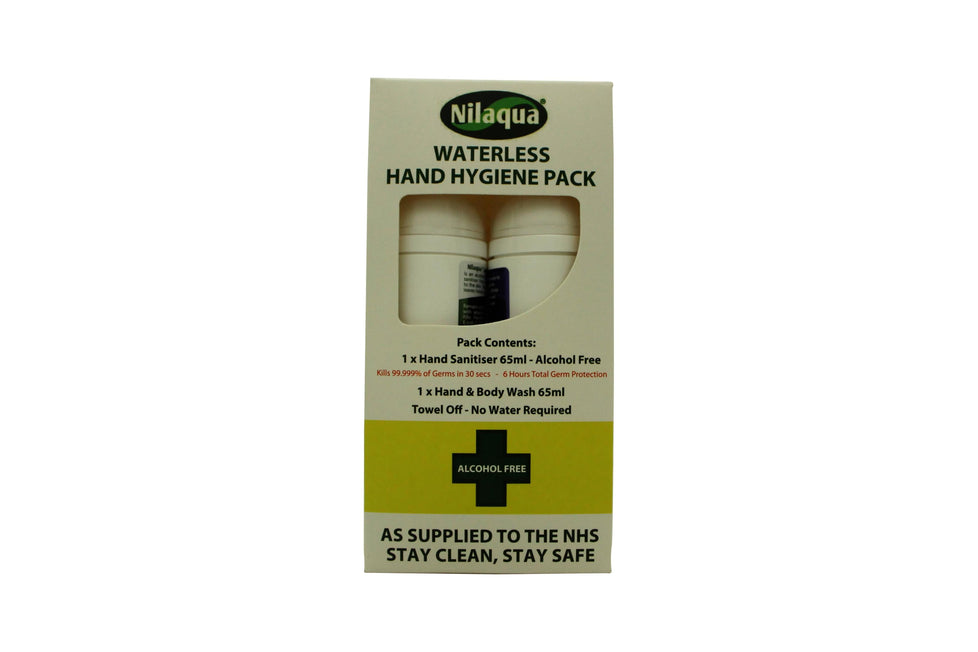 Nilaqua Waterless Handhygienpaket 65ml Handsprit + 65ml Handtvätt Nilaqua