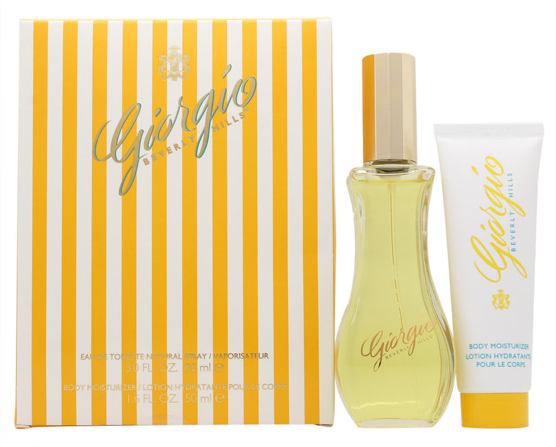 Giorgio Beverly Hills Giorgio Yellow Gift Set 90ml EDT + 50ml Body Lotion Giorgio Beverly Hills