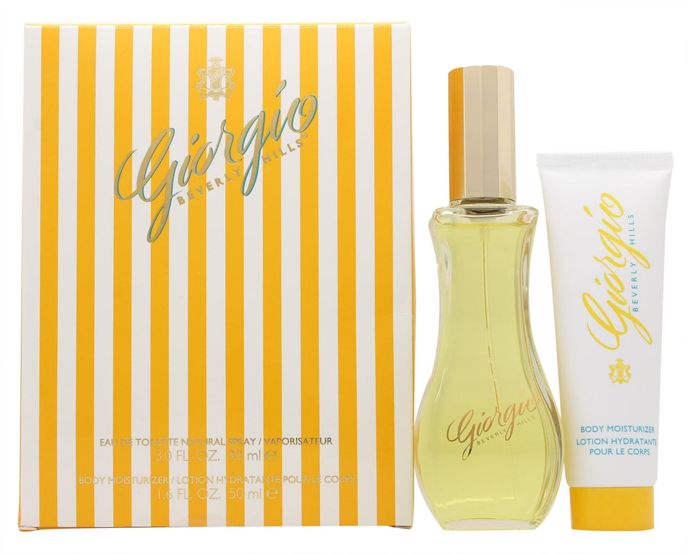 Giorgio Beverly Hills Giorgio Yellow Gift Set 90ml EDT + 50ml Body Lotion Giorgio Beverly Hills