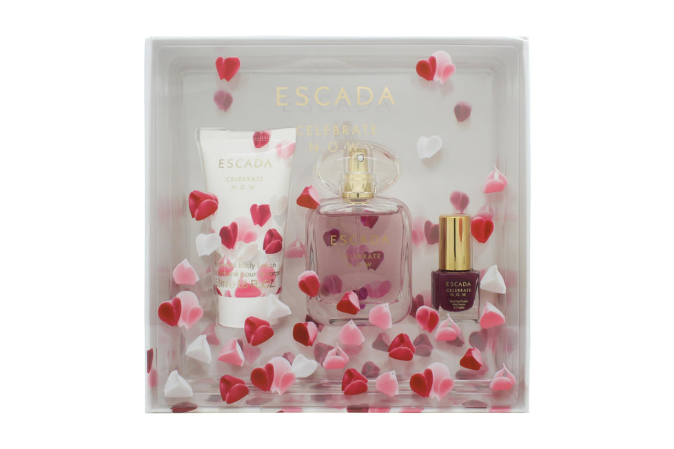 Escada Celebrate N.O.W. Presentset 50ml EDP + 50ml Body Milk + 4.5ml Nail Polish Escada