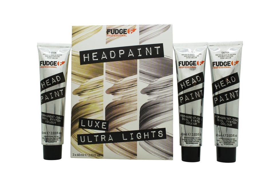 Fudge Professional Headpaint High Lift Trio Kit 60ml 12.13 Ultra Light Cool Champagne + 60ml 12.23 Ultra Light Rose0 12.12 Ultra Light Pearl Violet Fudge