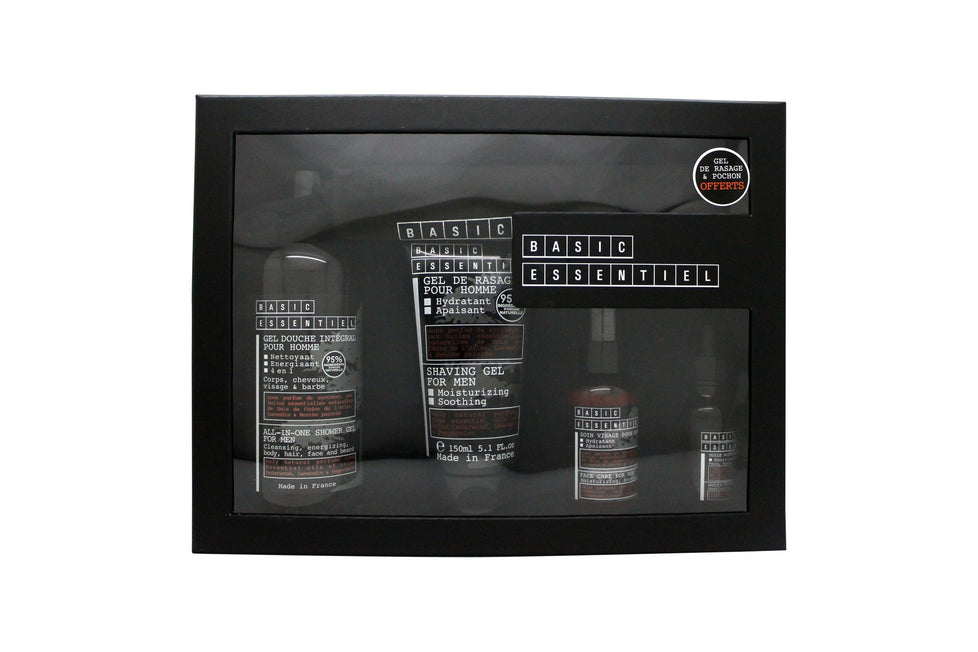 Jeanne Arthes Bare Essentiel Presentset 500ml Duschgel + 150ml Rakgel + 30ml Multifunktions Olja + 75ml Fuktighetskräm Jeanne Arthes
