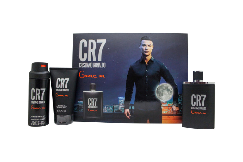 Cristiano Ronaldo CR7 Game On Presentset 100ml EDT Spray + 150ml Duschgel + 150ml Kroppsspray Cristiano Ronaldo