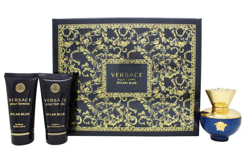 Versace Pour Femme Dylan Blue Presentset 50ml EDP + 50ml Body Lotion + 50ml Duschgel Versace