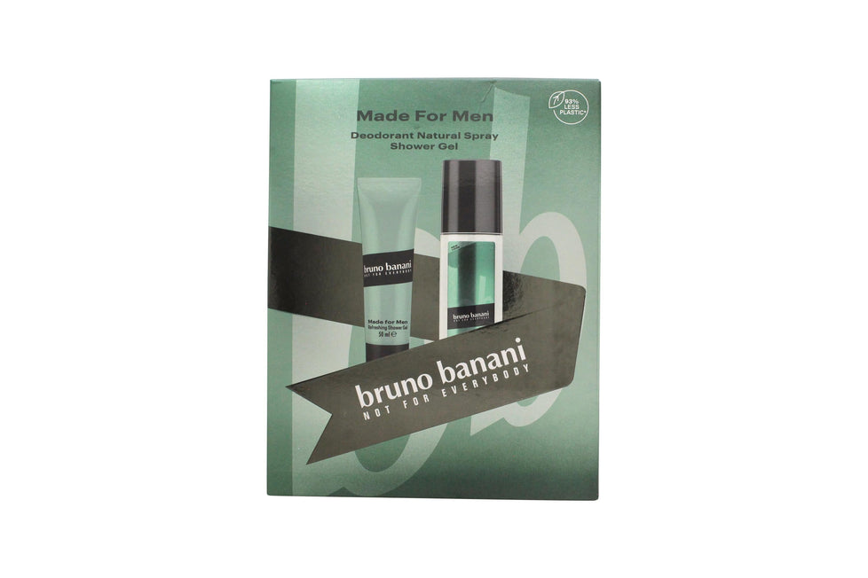 Bruno Banani Made för Män Presentset 75ml Deodorant Natural Sprej + 50ml Duschgel Bruno Banani