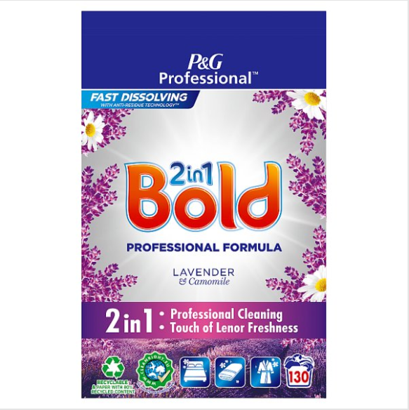 Bold Professional Powder Detergent Lavender & Camomile 130 Washes - Case of 1 P&G Professional