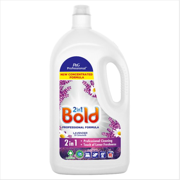Bold Professional Washing Liquid Laundry Detergent Lavender & Camomile, 90 washes, 4.05L P&G Professional