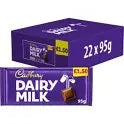 Cadbury Dairy Milk Chocolate Bar £1.50 PMP 95g  (Case of 22) Cadbury