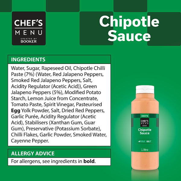 Chef's Menu Chipotle Sauce 1 Litre