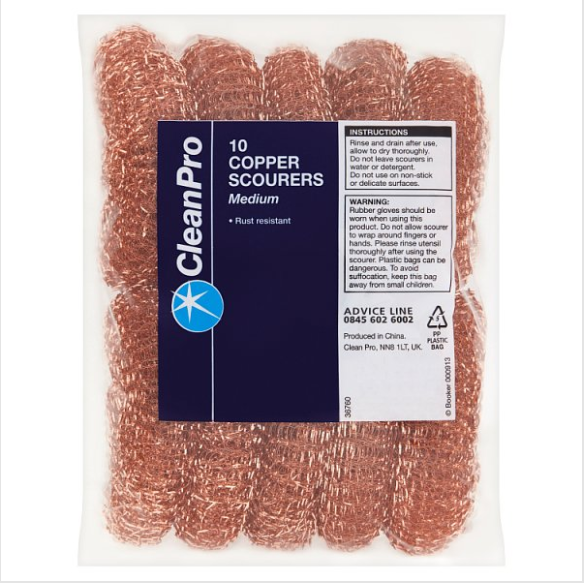 Clean Pro 10 Copper Scourers Medium British Hypermarket-uk