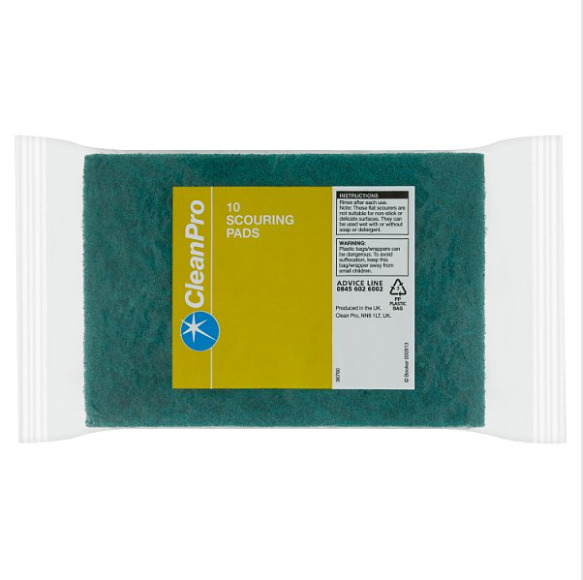 Clean Pro 10 Scouring Pads British Hypermarket-uk