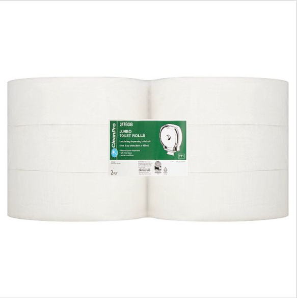 Clean Pro Jumbo 6 Toilet Rolls British Hypermarket-uk