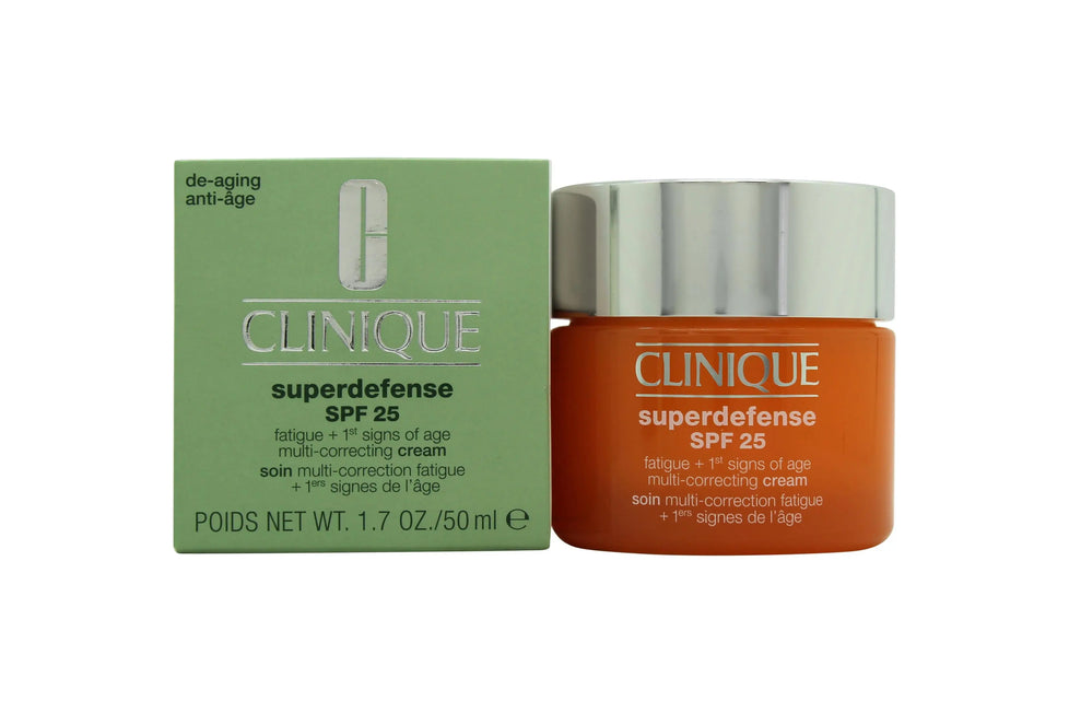 Clinique Superdefense Fatigue + 1st Signs Of Age Multi-Correcting Kräm SPF25 50ml - Mycket Torr till Torr Kombinerad Hud Clinique