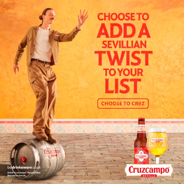 Cruzcampo Sevilla Lager Beer 4.4% ABV Bottle 12x330ml