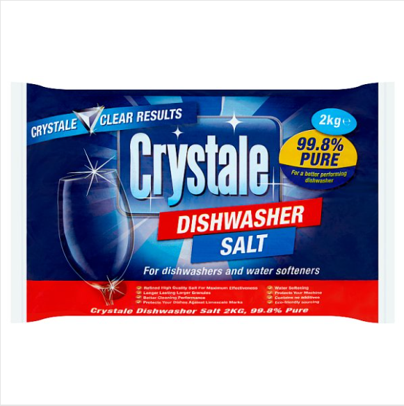 Crystale Dishwasher Salt 2kg Case of 6 Crystale