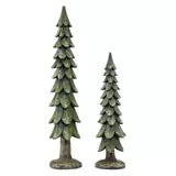 Decorative Deer Family with Trees