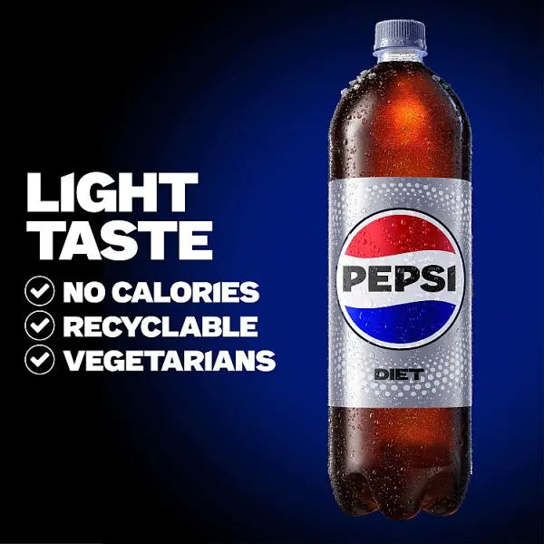 Diet Pepsi Cola Bottle PMP 2L [PM £2.29 ], Case of 6 Pepsi