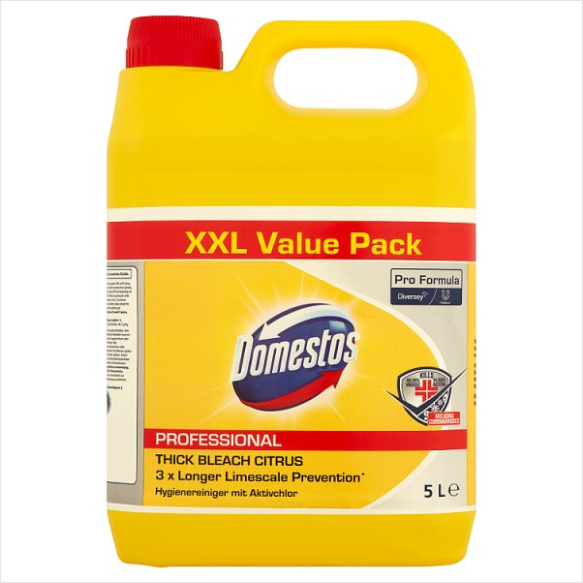 Domestos Pro Formula Professional Thick Bleach Citrus 5L - Case of 1 Domestos