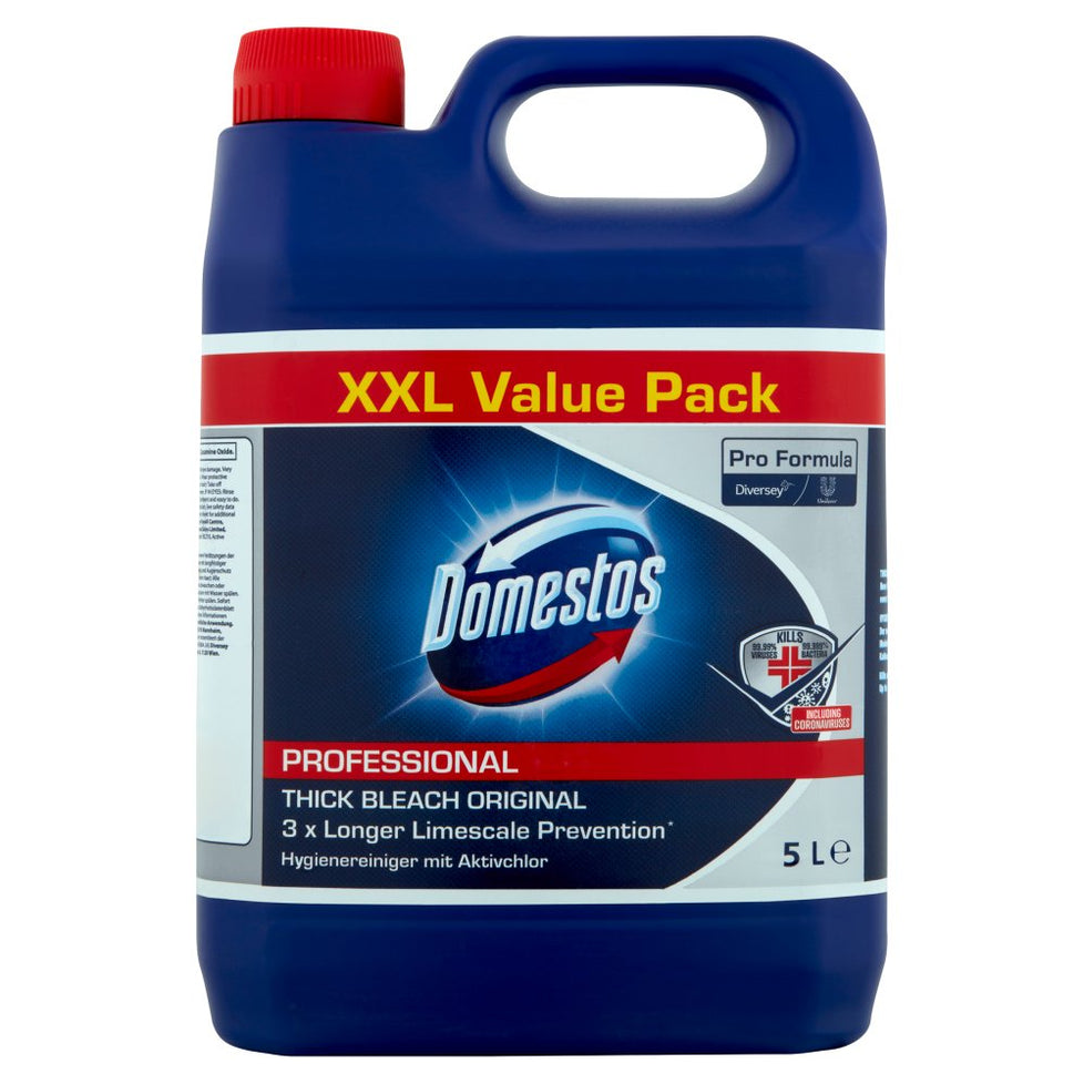 Domestos Pro Formula Professional Thick Bleach Original 5L British Hypermarket-uk