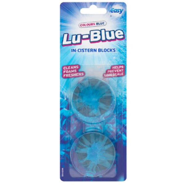 Easy Colours Blue Lu-Blue In-Cistern Blocks 2 x 38g - Case of 12 Easy