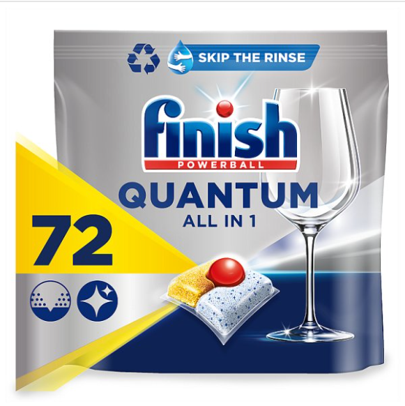 Finish Quantum All In One Lemon 72 -  Case of 1 P&G Professional
