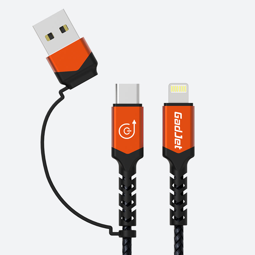 2m Type-C to Type-C Cable + USB-A Adapter gadjet