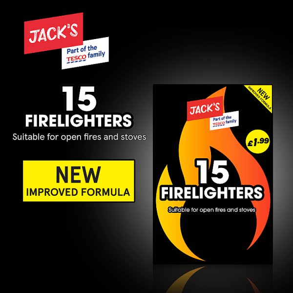 Jack's 15 Firelighters 180g x 24