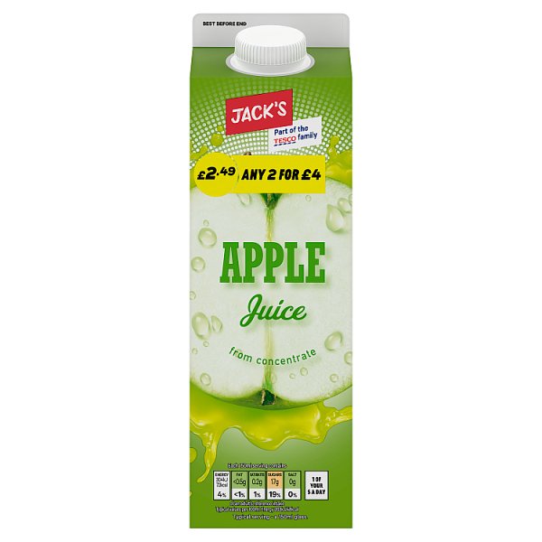 Jack's Apple Juice from Concentrate 1 Litre x 6