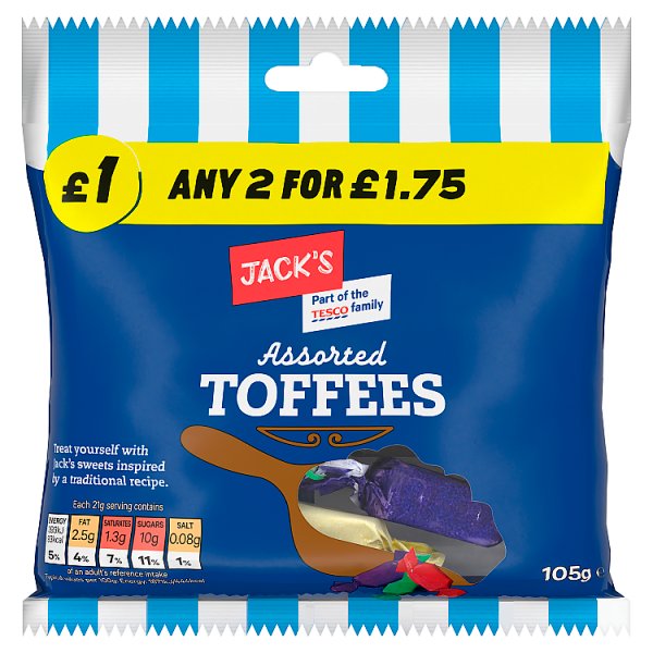 Jack's Assorted Toffees 105g x 12
