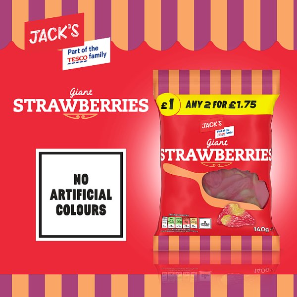 Jack's Giant Strawberries 140g x 10