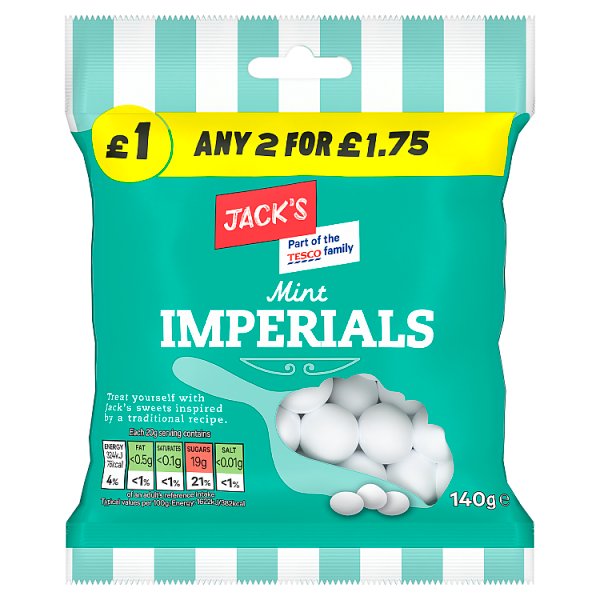 Jack's Mint Imperials 140g x 12
