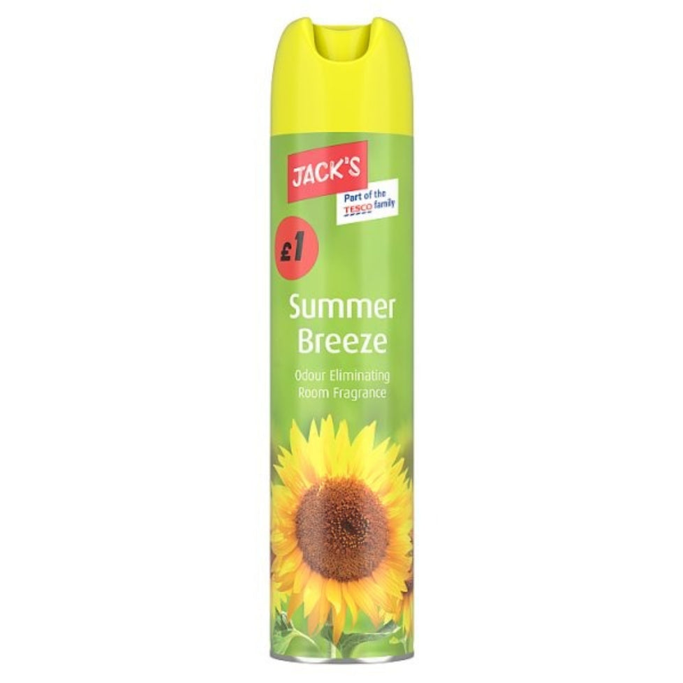 Jack's Summer Breeze Odour Eliminating Room Fragrance 240ml [PM £1.00 ], Case of 6 Jack's