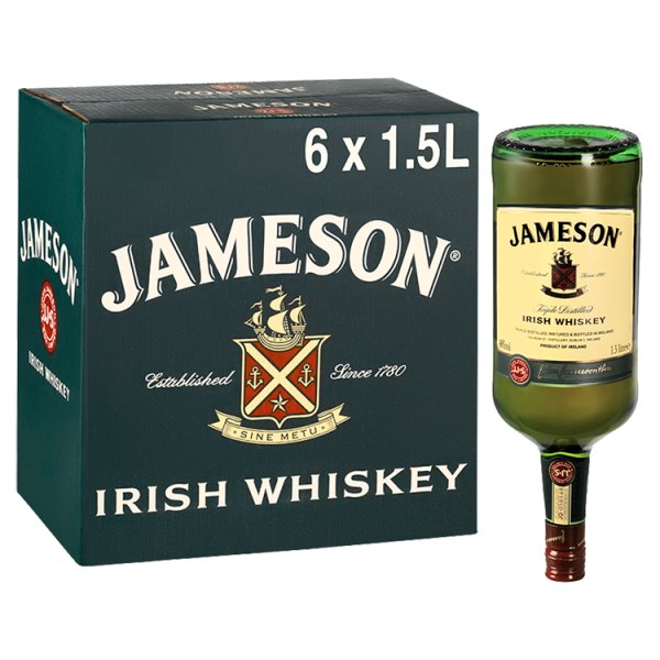 Jameson Triple Distilled Irish Whiskey 1.5L x 6