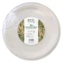 Jena Eco 50 Compostable 26cm Bagasse Plates Eco